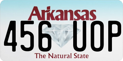 AR license plate 456UOP