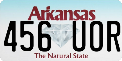 AR license plate 456UOR