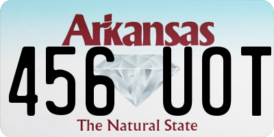 AR license plate 456UOT