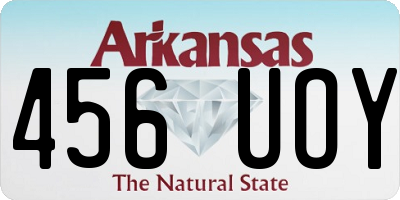 AR license plate 456UOY