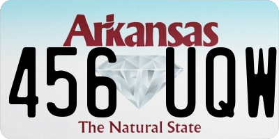AR license plate 456UQW
