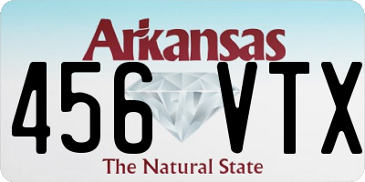 AR license plate 456VTX