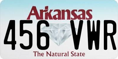 AR license plate 456VWR