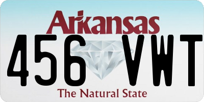 AR license plate 456VWT