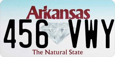 AR license plate 456VWY