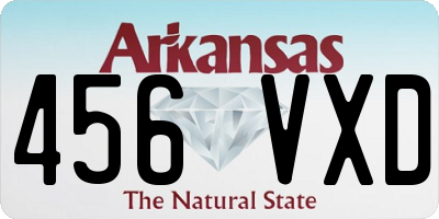 AR license plate 456VXD