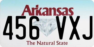 AR license plate 456VXJ