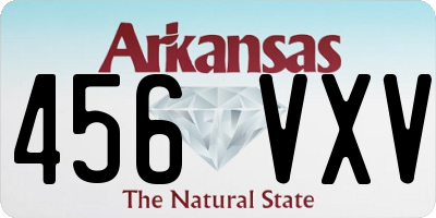 AR license plate 456VXV