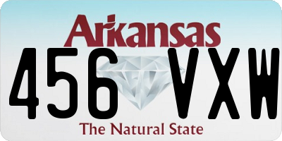 AR license plate 456VXW