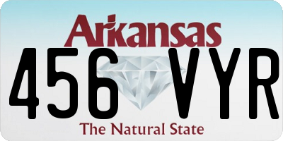 AR license plate 456VYR