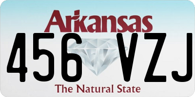 AR license plate 456VZJ