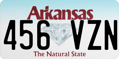 AR license plate 456VZN