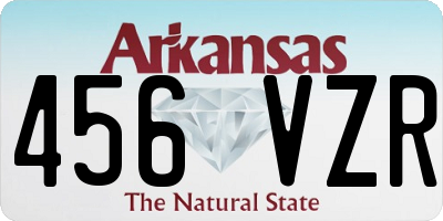 AR license plate 456VZR