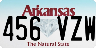 AR license plate 456VZW