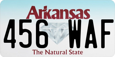 AR license plate 456WAF