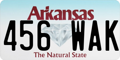 AR license plate 456WAK