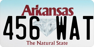 AR license plate 456WAT