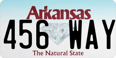 AR license plate 456WAY
