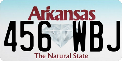 AR license plate 456WBJ