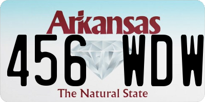 AR license plate 456WDW