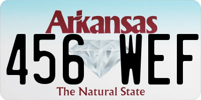 AR license plate 456WEF