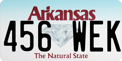 AR license plate 456WEK
