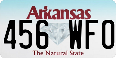 AR license plate 456WFO