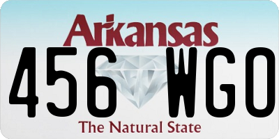 AR license plate 456WGO