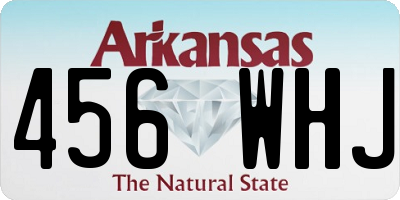 AR license plate 456WHJ