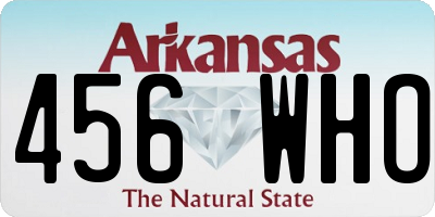 AR license plate 456WHO
