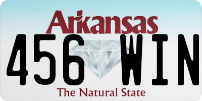 AR license plate 456WIN