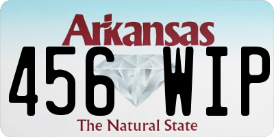 AR license plate 456WIP