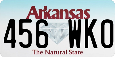 AR license plate 456WKO