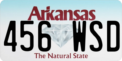 AR license plate 456WSD