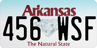 AR license plate 456WSF