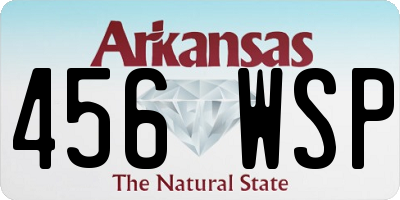 AR license plate 456WSP