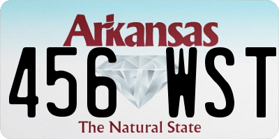 AR license plate 456WST