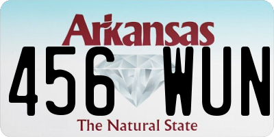 AR license plate 456WUN
