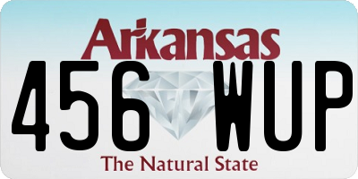 AR license plate 456WUP
