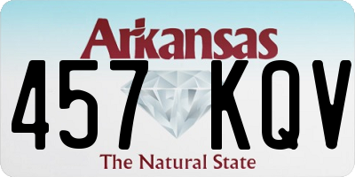 AR license plate 457KQV