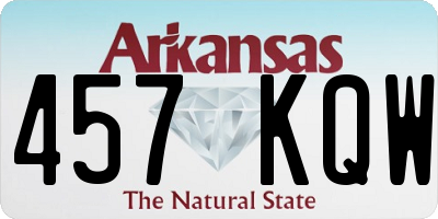 AR license plate 457KQW