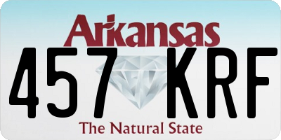 AR license plate 457KRF