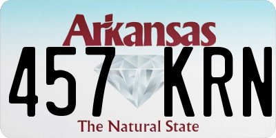 AR license plate 457KRN