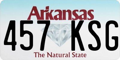 AR license plate 457KSG