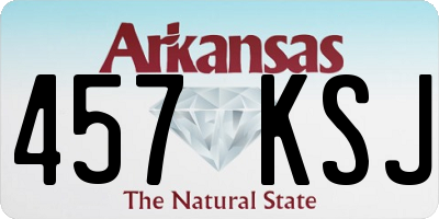 AR license plate 457KSJ