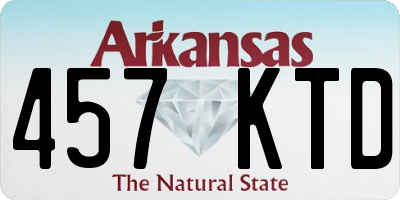 AR license plate 457KTD
