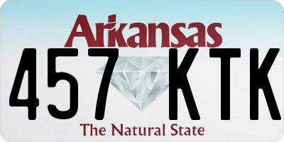 AR license plate 457KTK