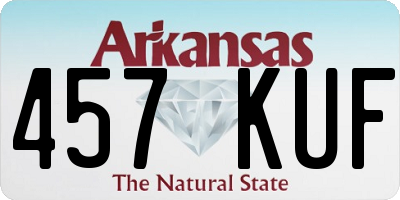 AR license plate 457KUF