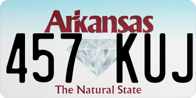 AR license plate 457KUJ