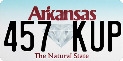 AR license plate 457KUP